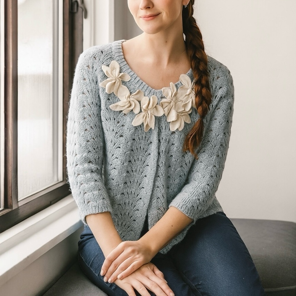 FIELD FLOWER x ANTHROPOLOGIE Starflower Cardigan‎ Sweater